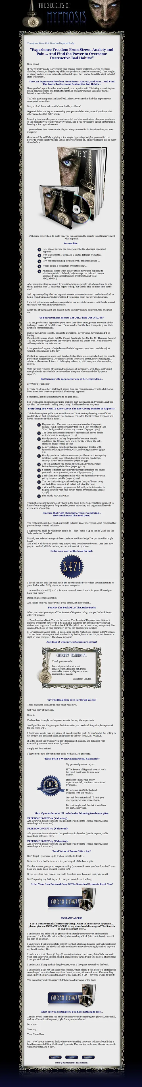 The Secrets Of Hypnosis Articles Emails