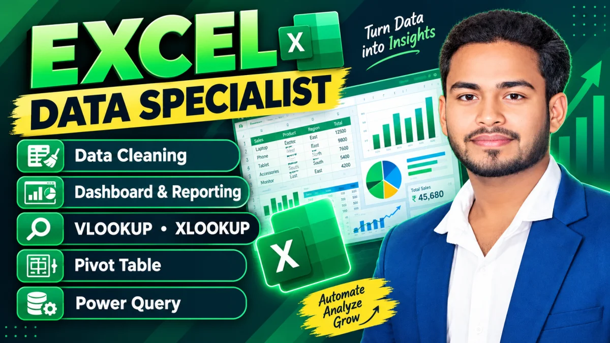 I will be your hourly Excel specialist for cleaning and reports.