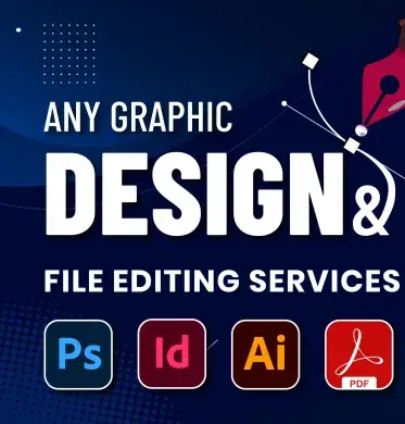 I will do graphic design, photoshop, illustrator, logo, vector, indesign edit