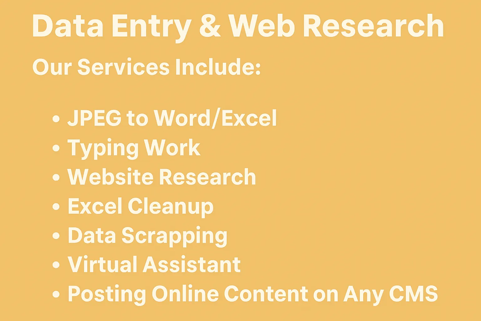 Skilled Data Entry and Website Research Specialist