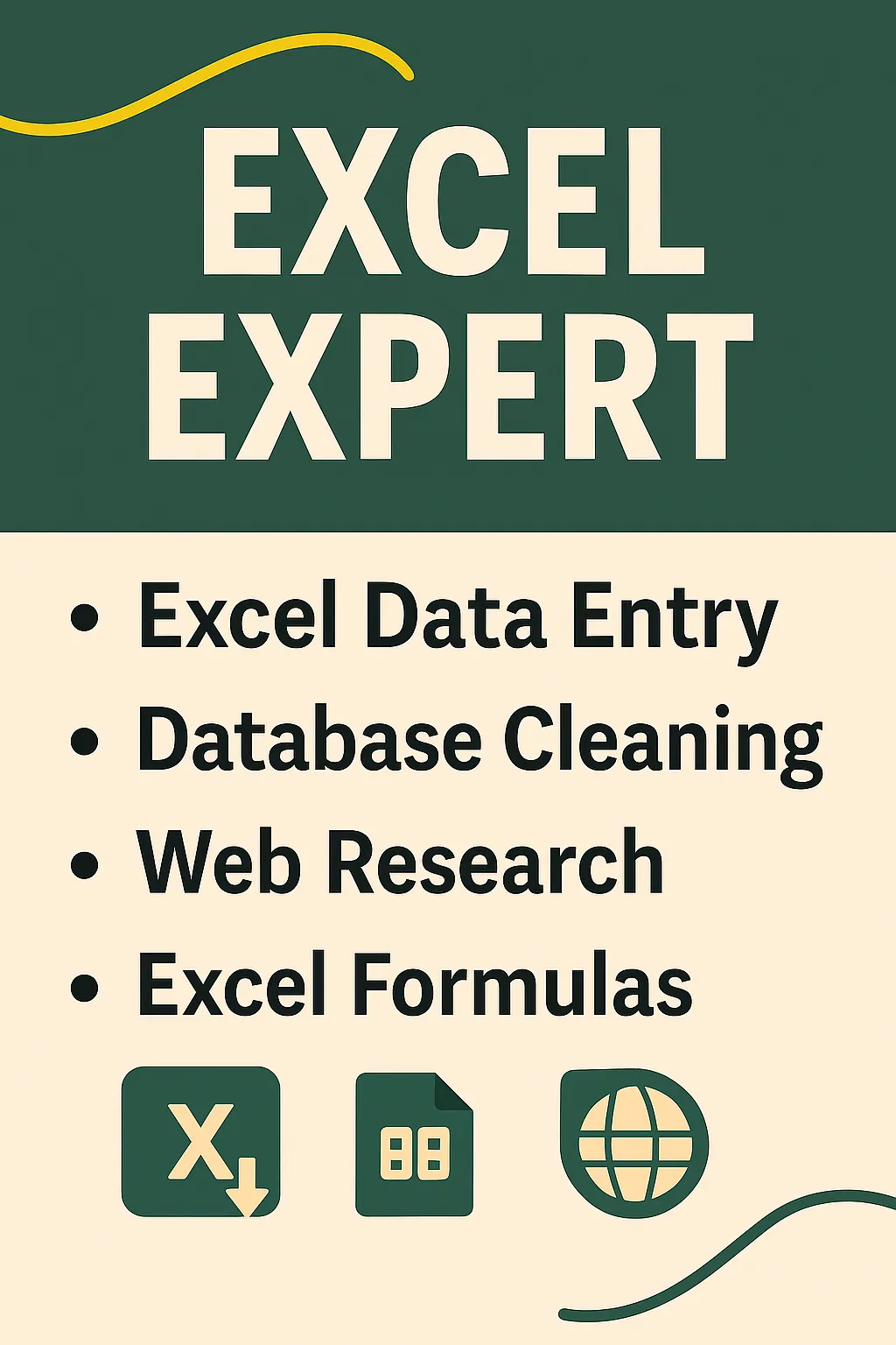 Data Entry, Email List Cleanup, Excel Organization, and Online Research Support