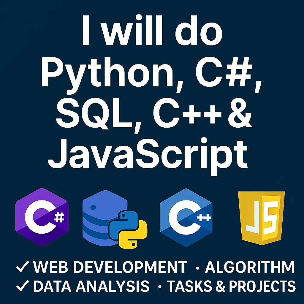 Custom Coding Services â€“ C#, Python, SQL & Full-Stack Web Development