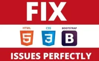I can resolve HTML, CSS, and Bootstrap issues