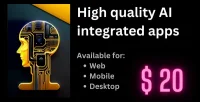I will create openai, google gemini, based ai web app, software