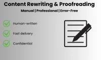 I will professionally rewrite, proofread, and improve your content.