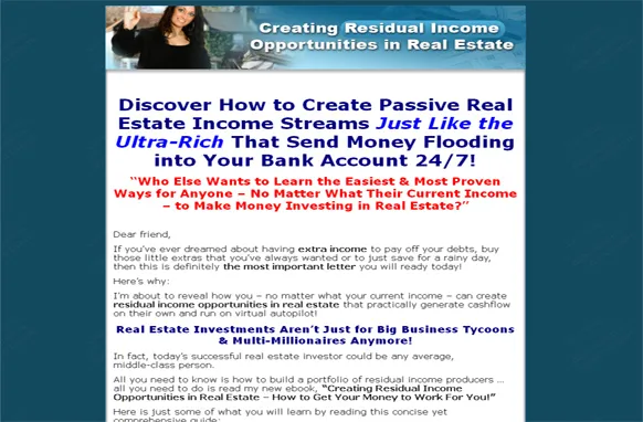 Creating Residual Income Opportunities In Real Estate