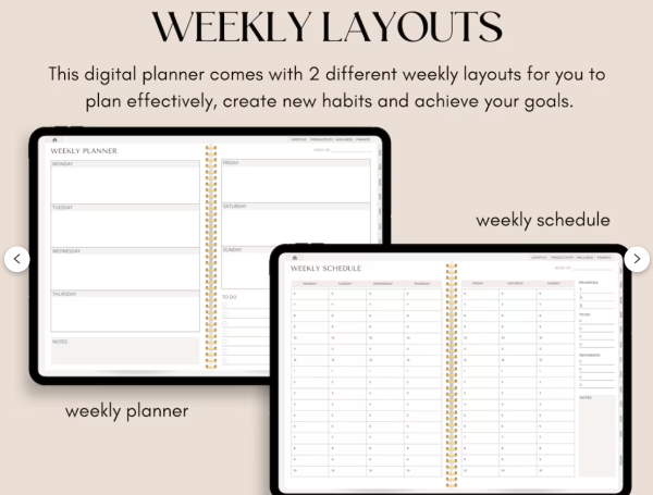 Digital Planner, iPad Planner, GoodNotes Planner, Daily, Weekly, Monthly, 2023 2024