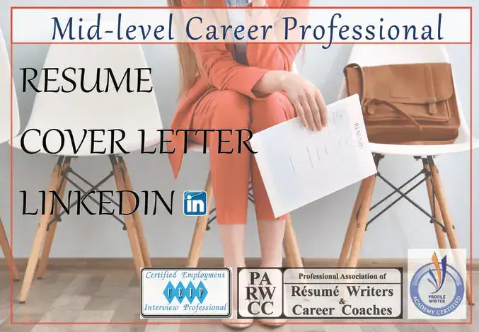 I will create your mid career resume, cover letter, linkedin