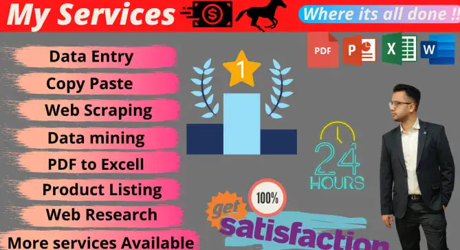 I will provide data entry, copypaste, web scraping, web research