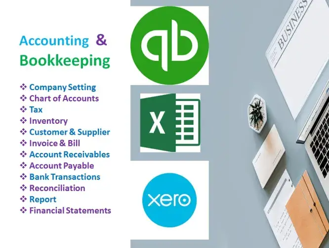 I will do accounting and bookkeeping in quickbooks online and xero with excel