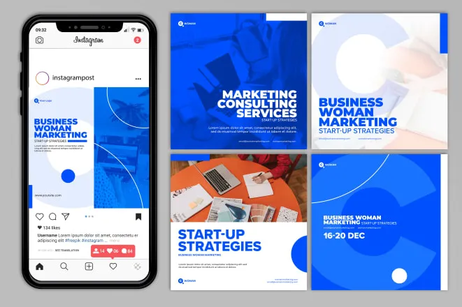 I will design professional social media posts for your brand