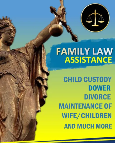 I will provide legal services relating to family laws and child custody
