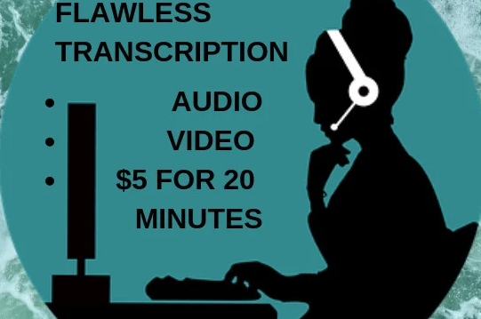 I will produce flawless transcripts for your audio or video files