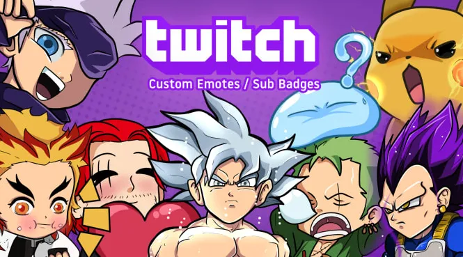 I will create custom logo, emotes, badges for streamer