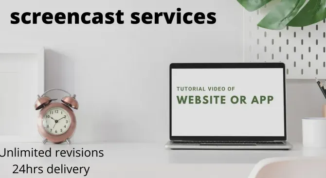 I will screencast website app demo instructional tutorial video