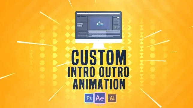 I will make a custom youtube intro and outro logo animation