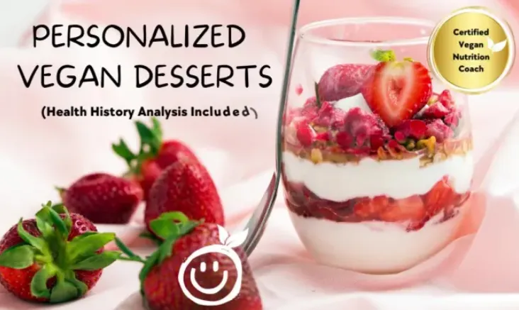I will create personalized vegan dessert recipes