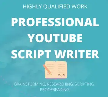 I will research and write a script for your youtube videos