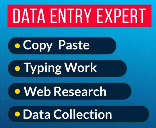 I will be your virtual assistant for data entry, copy paste, typing and web research