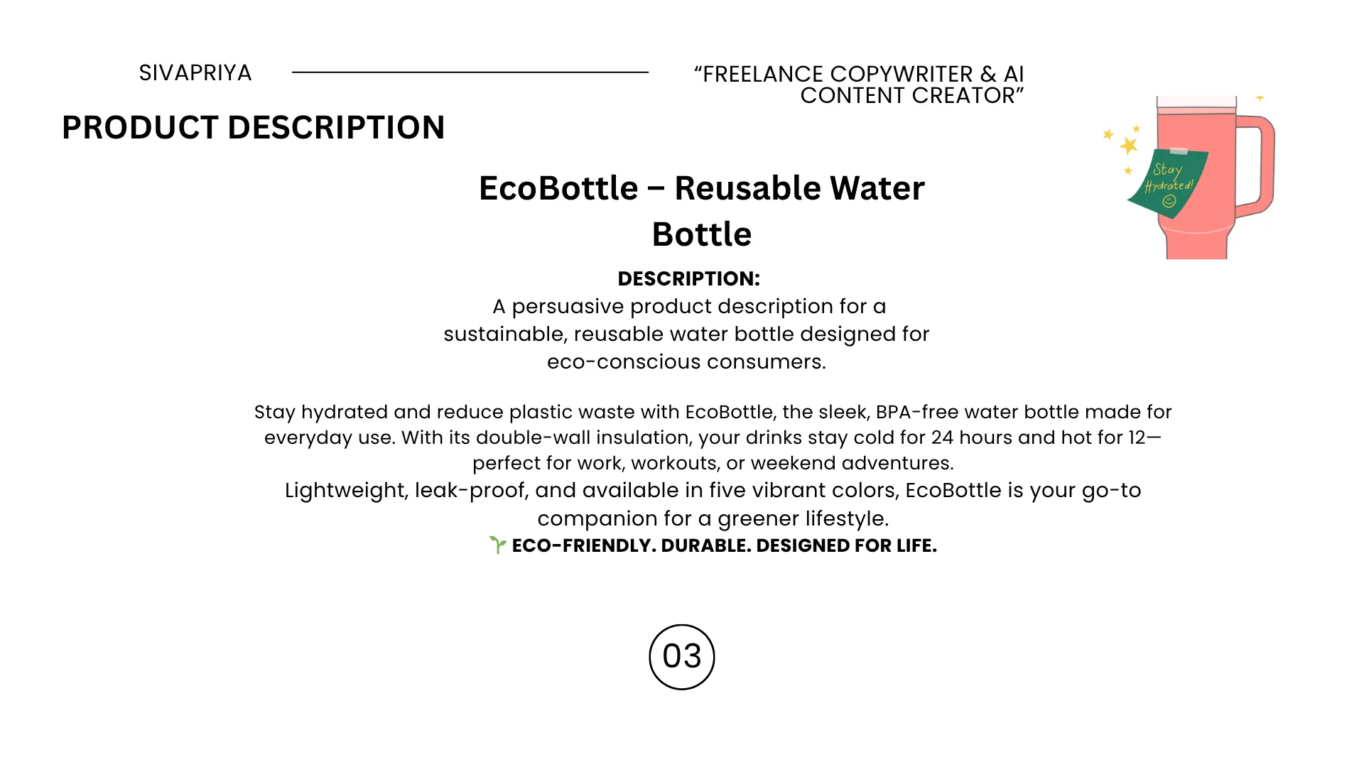 â€œProfessional Product Descriptions & Web Contentâ€